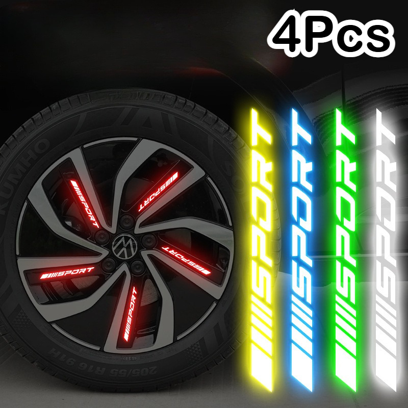 Outdoor Sport Logo - 4 Uds pegatina de raya reflectante