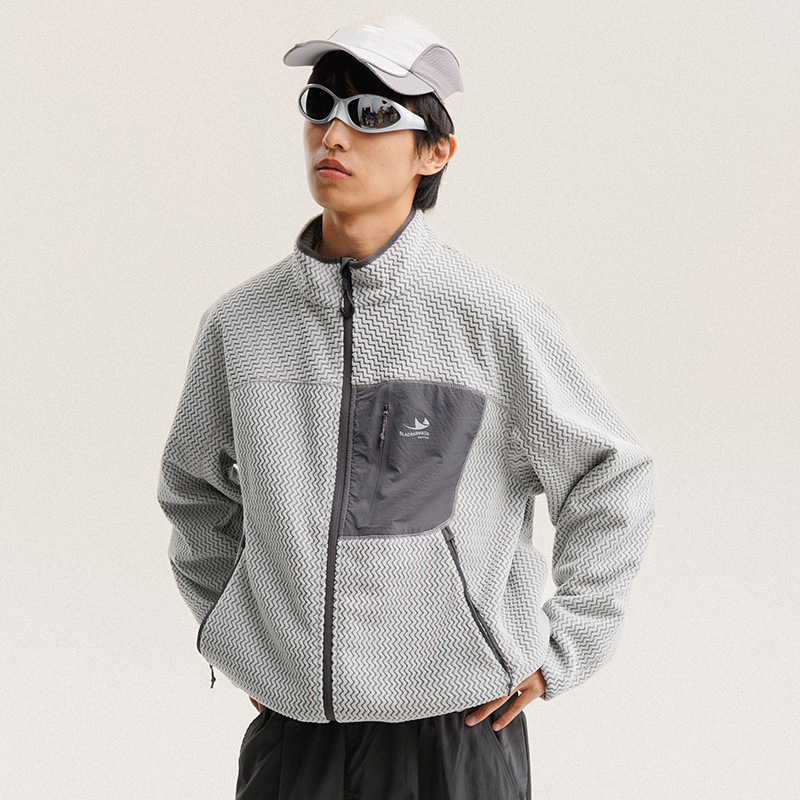 Outdoor Sport Winter Jacket - Chaqueta de Forro Polar con Rayas